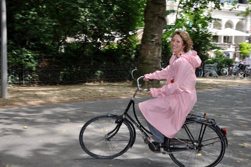 Dutch sales cycling raincoat